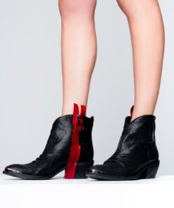 Χειροποίητα Μαύρα Δερμάτινα Μποτάκια